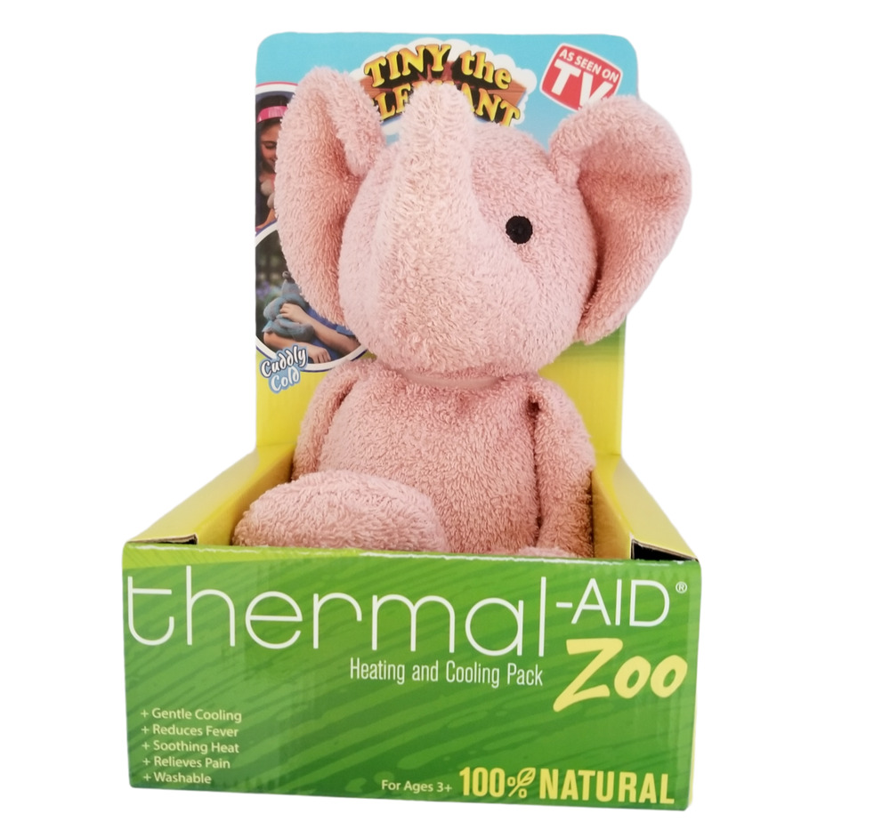 Thermal-aid Zoo, Tiny the Elephant (Pink) Heating and Cooling Pack